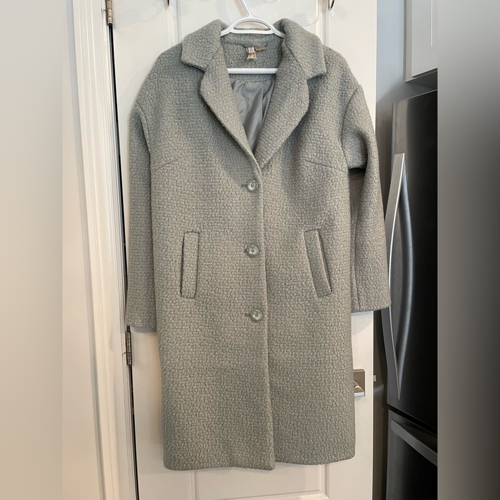 H&M Sage Green Wool-Blend Jacket